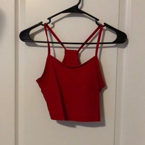 Red crop top